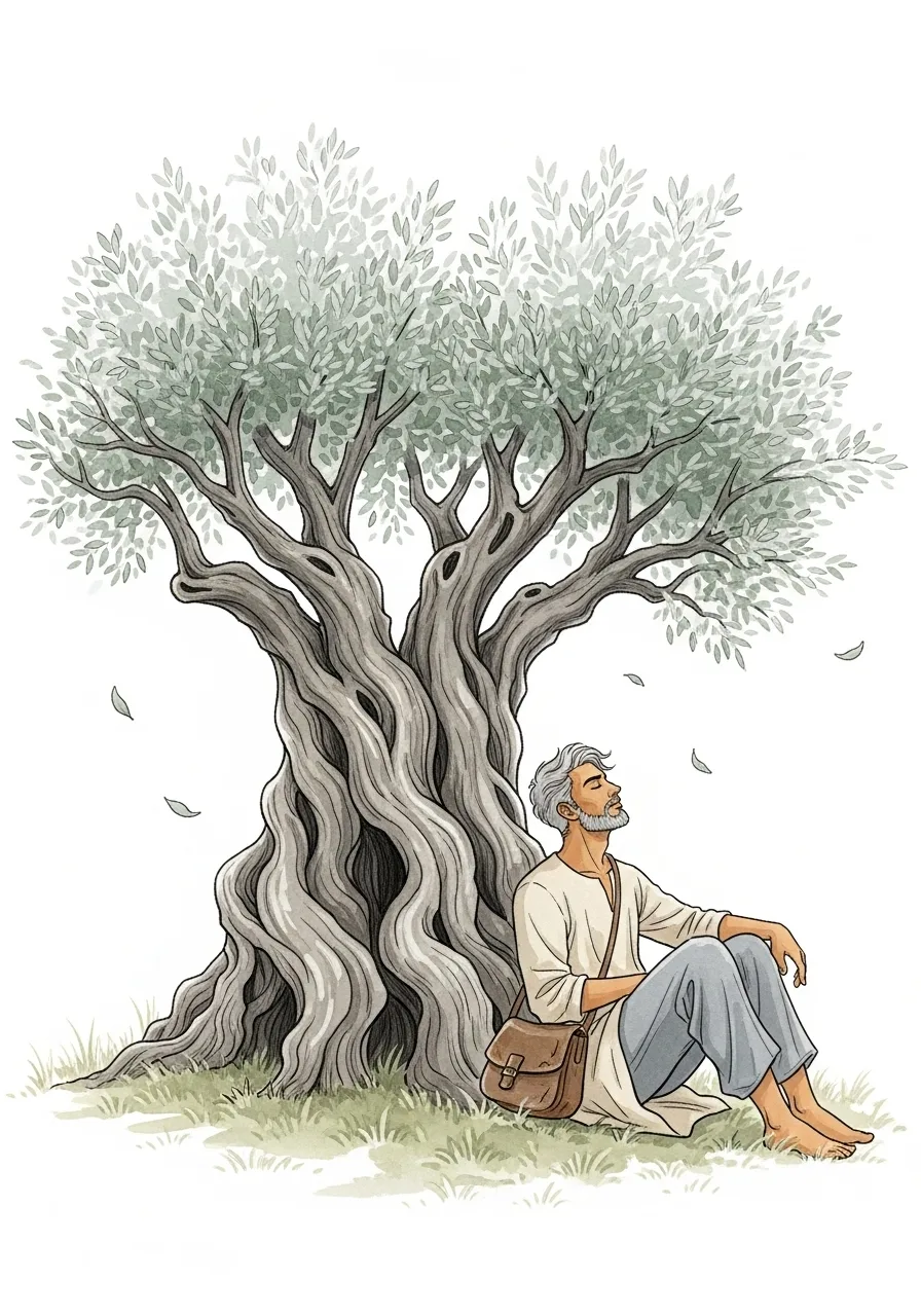 Página del libro de cuento con una imagen