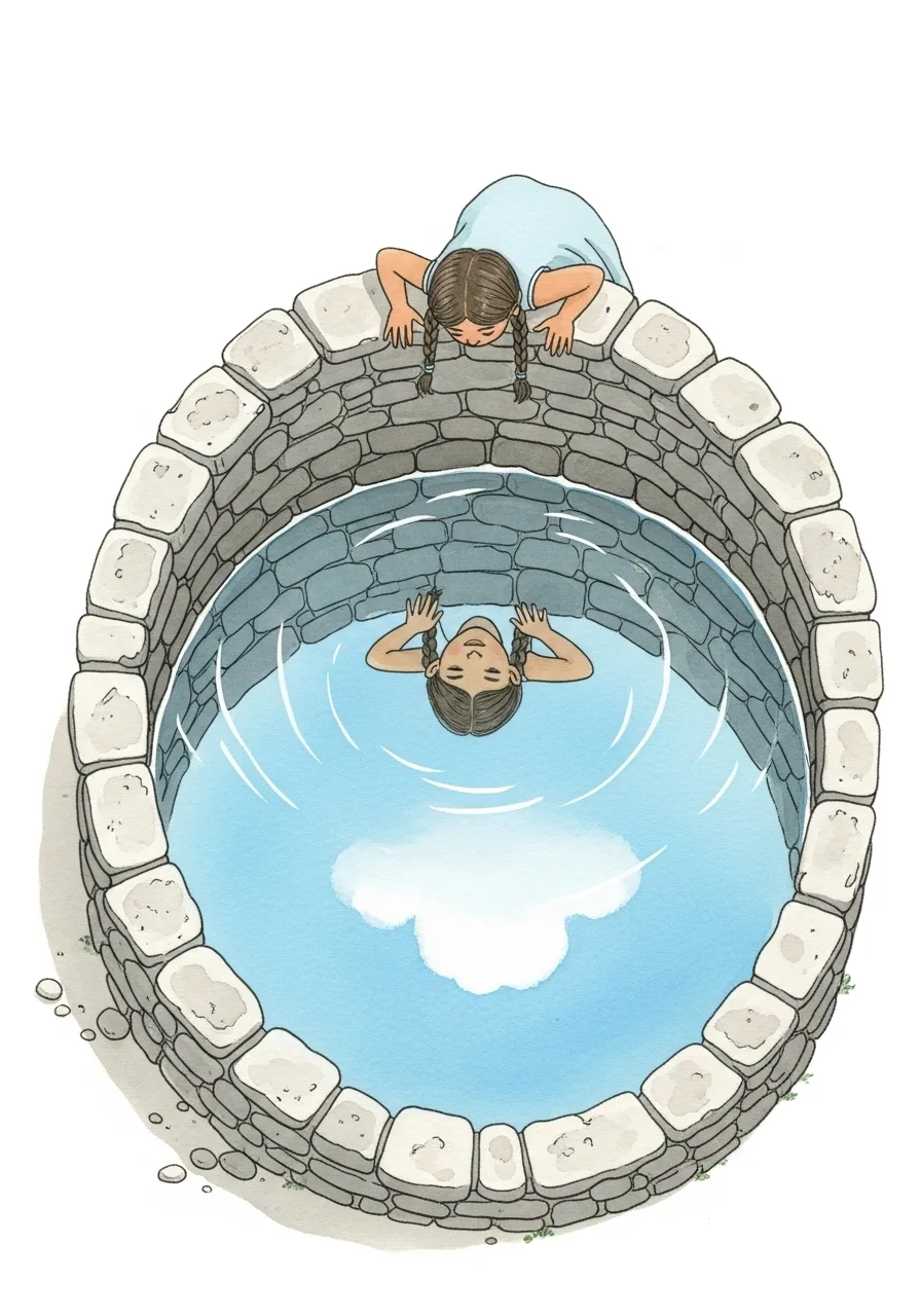 Página del libro de cuento con una imagen