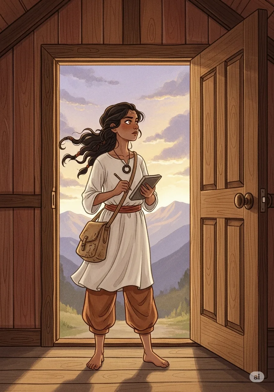 Página del libro de cuento con una imagen