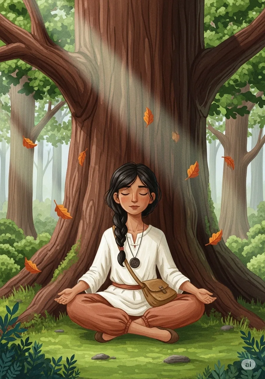 Página del libro de cuento con una imagen