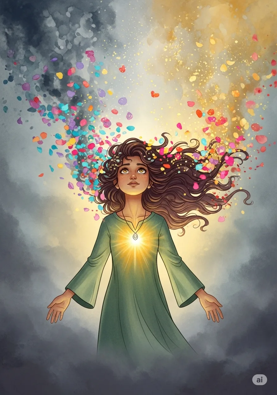Página del libro de cuento con una imagen