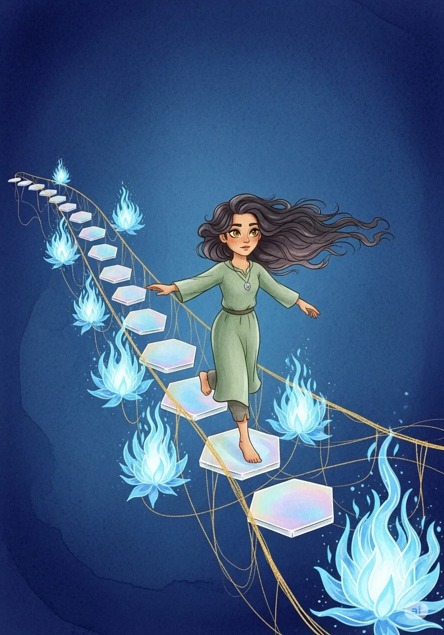 Página del libro de cuento con una imagen