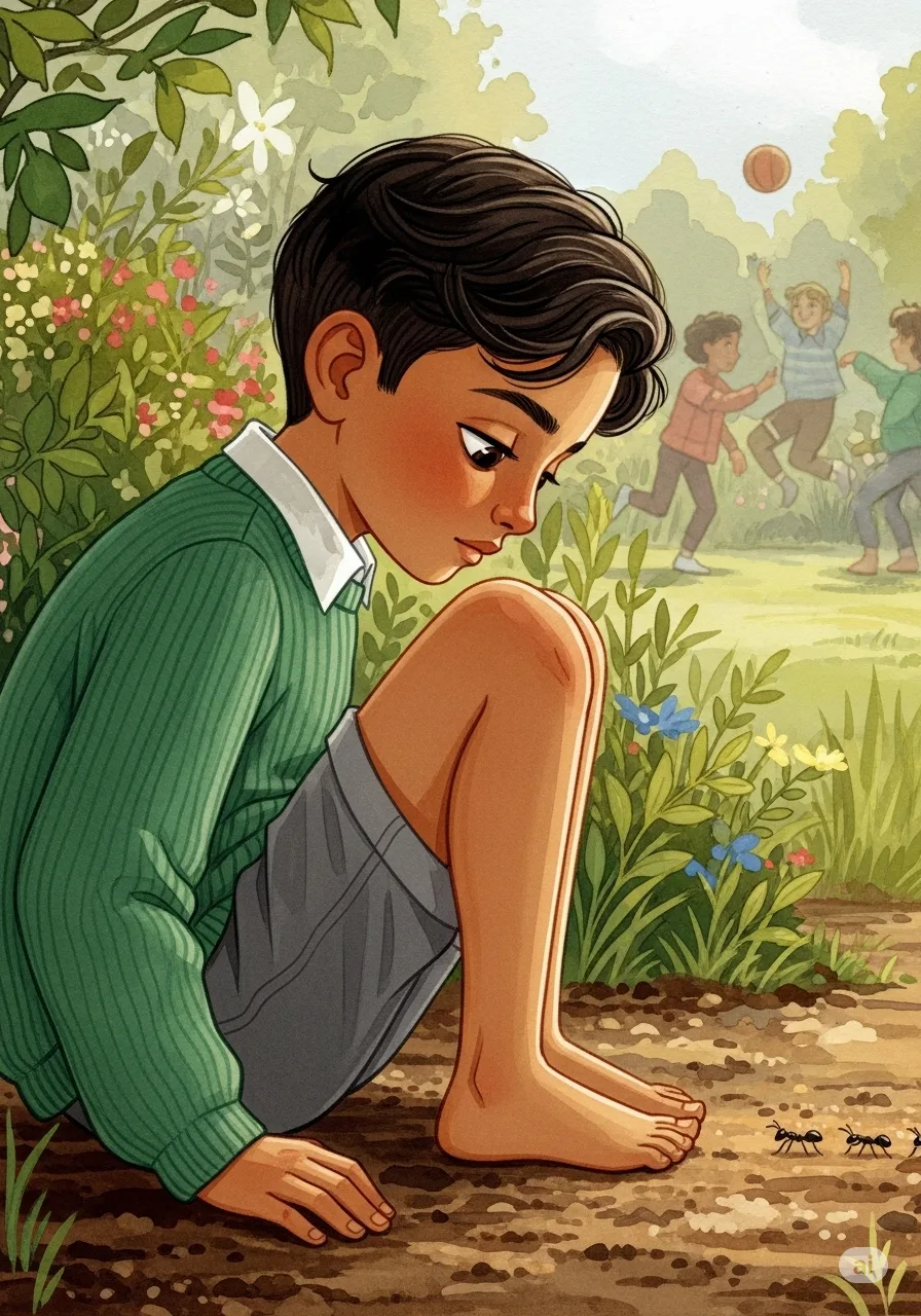 Página del libro de cuento con una imagen