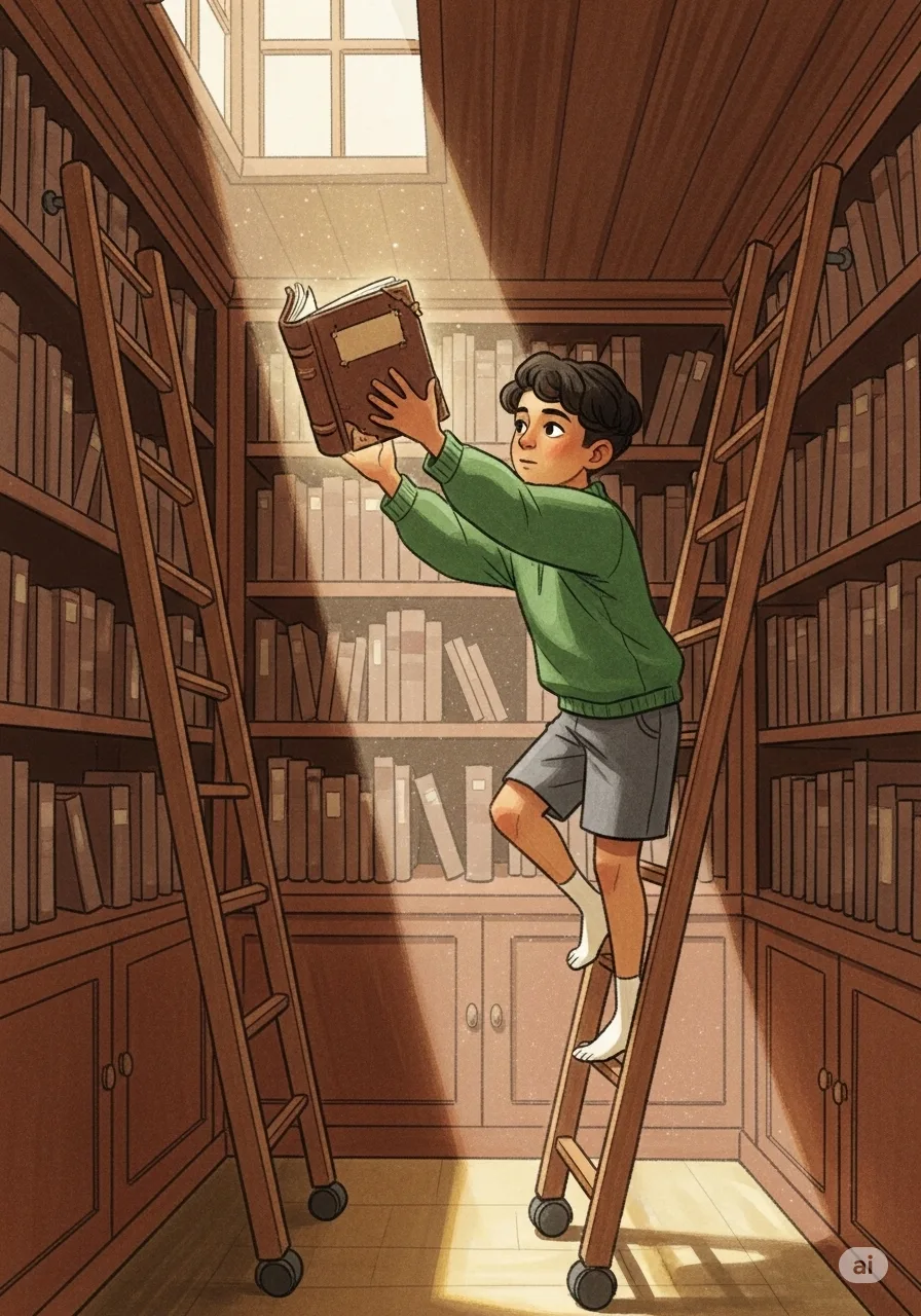 Página del libro de cuento con una imagen