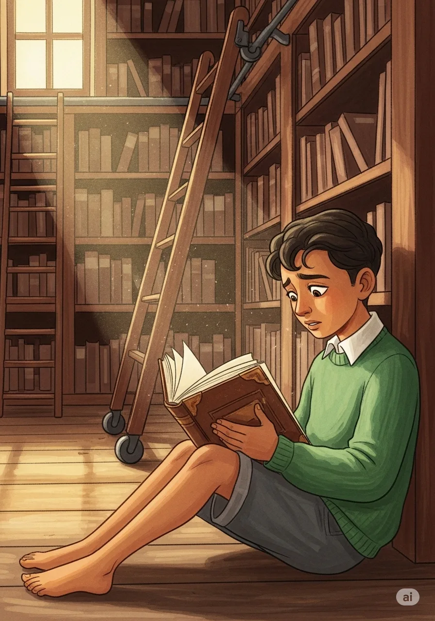 Página del libro de cuento con una imagen