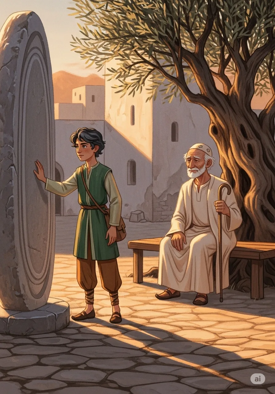 Página del libro de cuento con una imagen