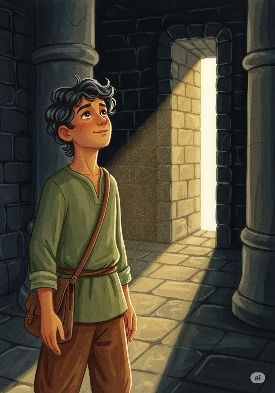 Página del libro de cuento con una imagen