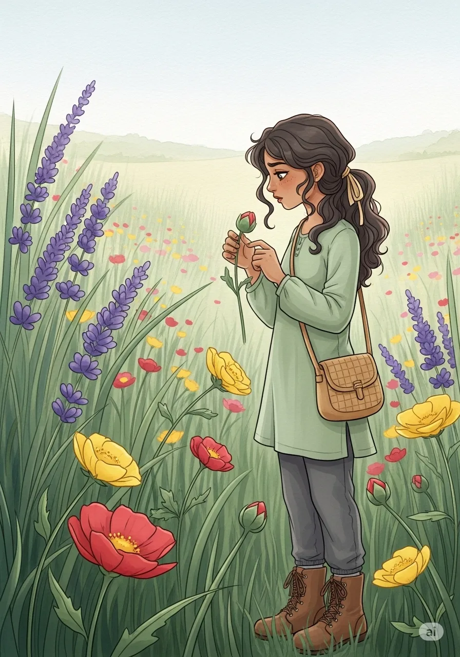 Página del libro de cuento con una imagen