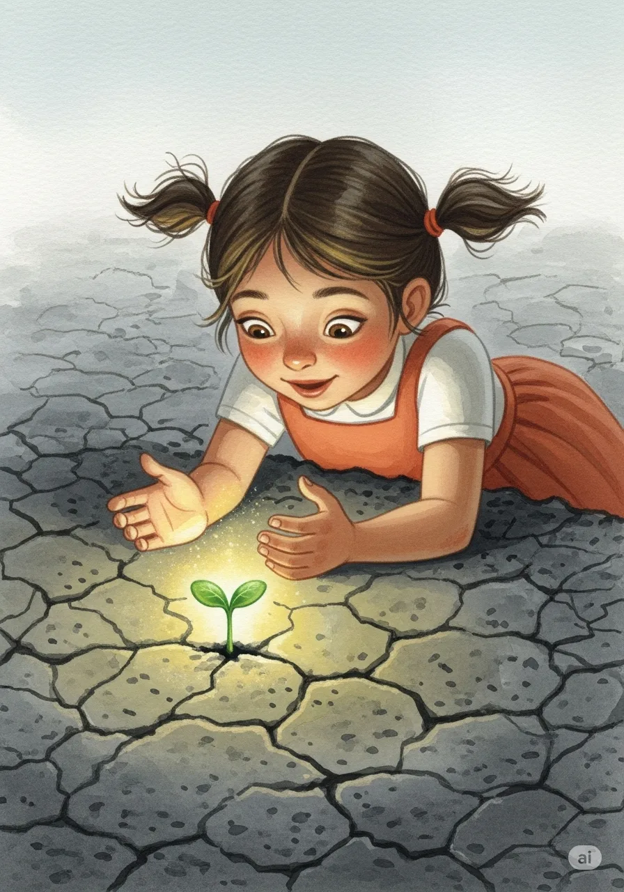 Página del libro de cuento con una imagen