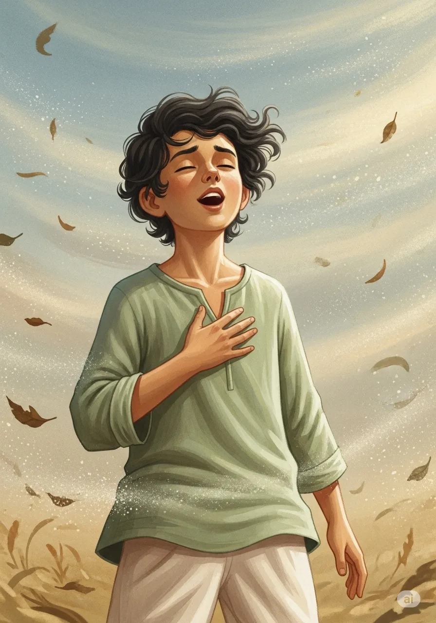 Página del libro de cuento con una imagen