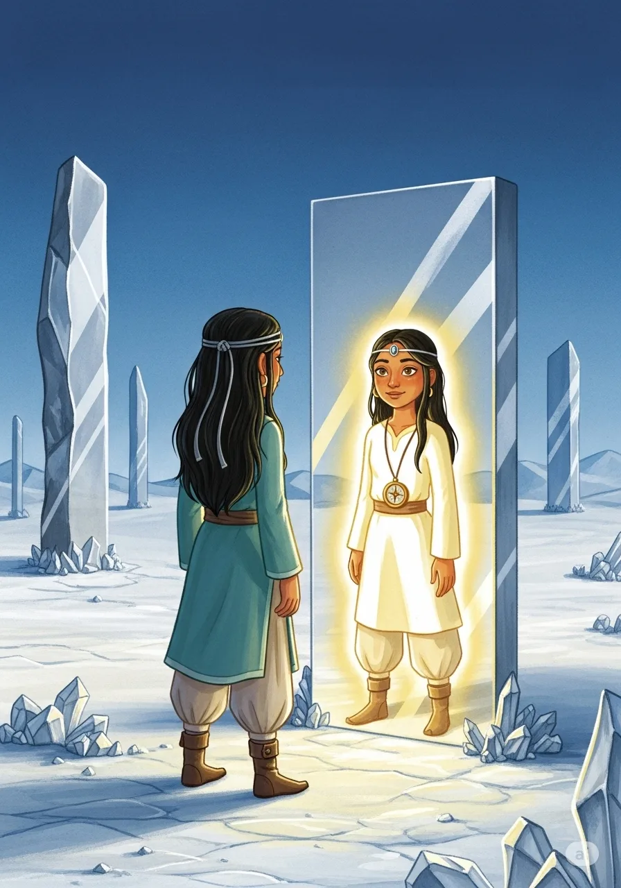 Página del libro de cuento con una imagen