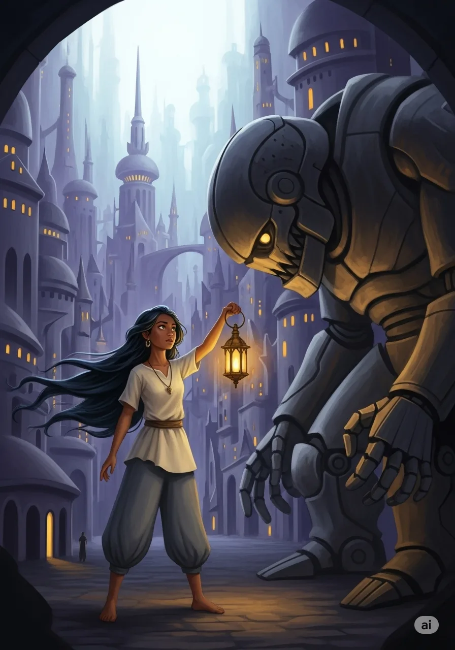 Página del libro de cuento con una imagen