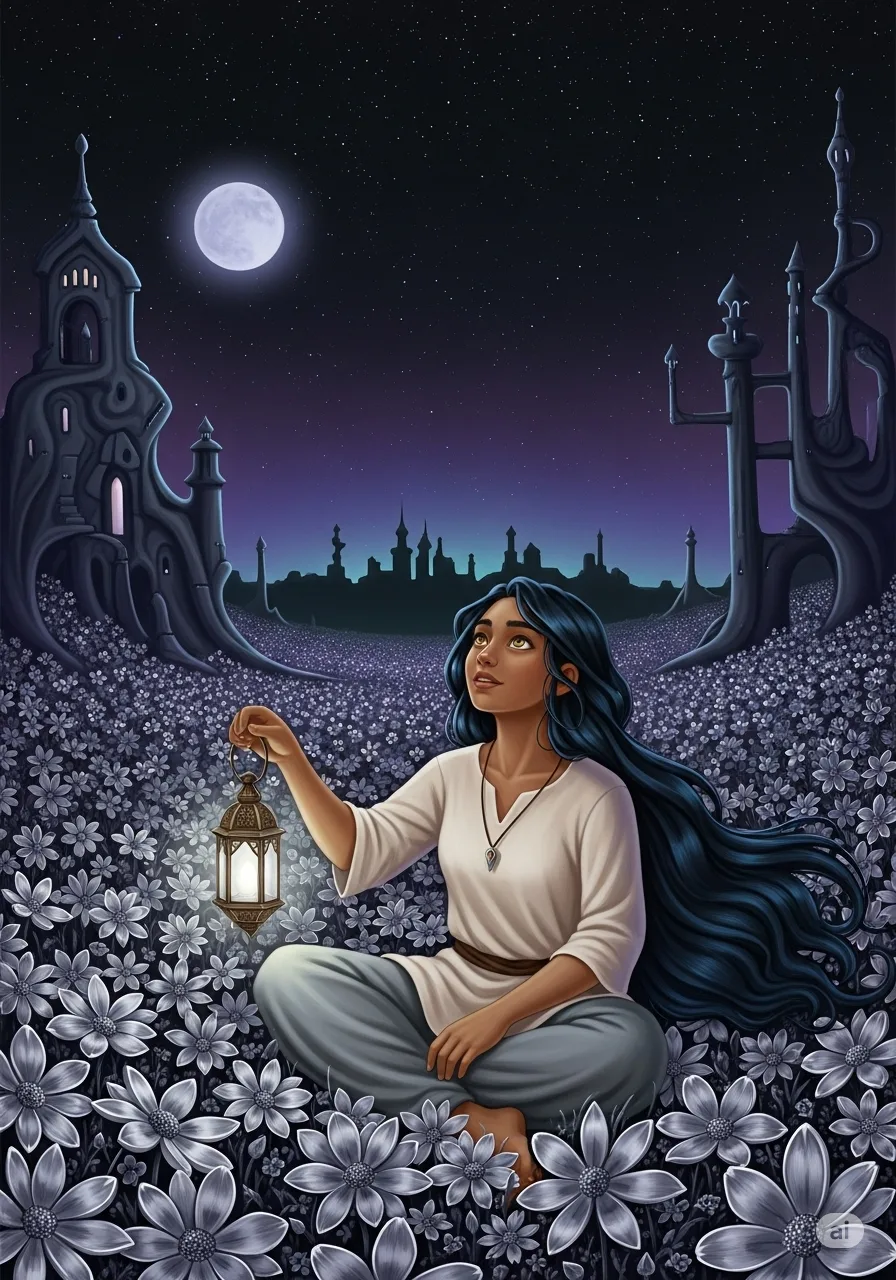 Página del libro de cuento con una imagen