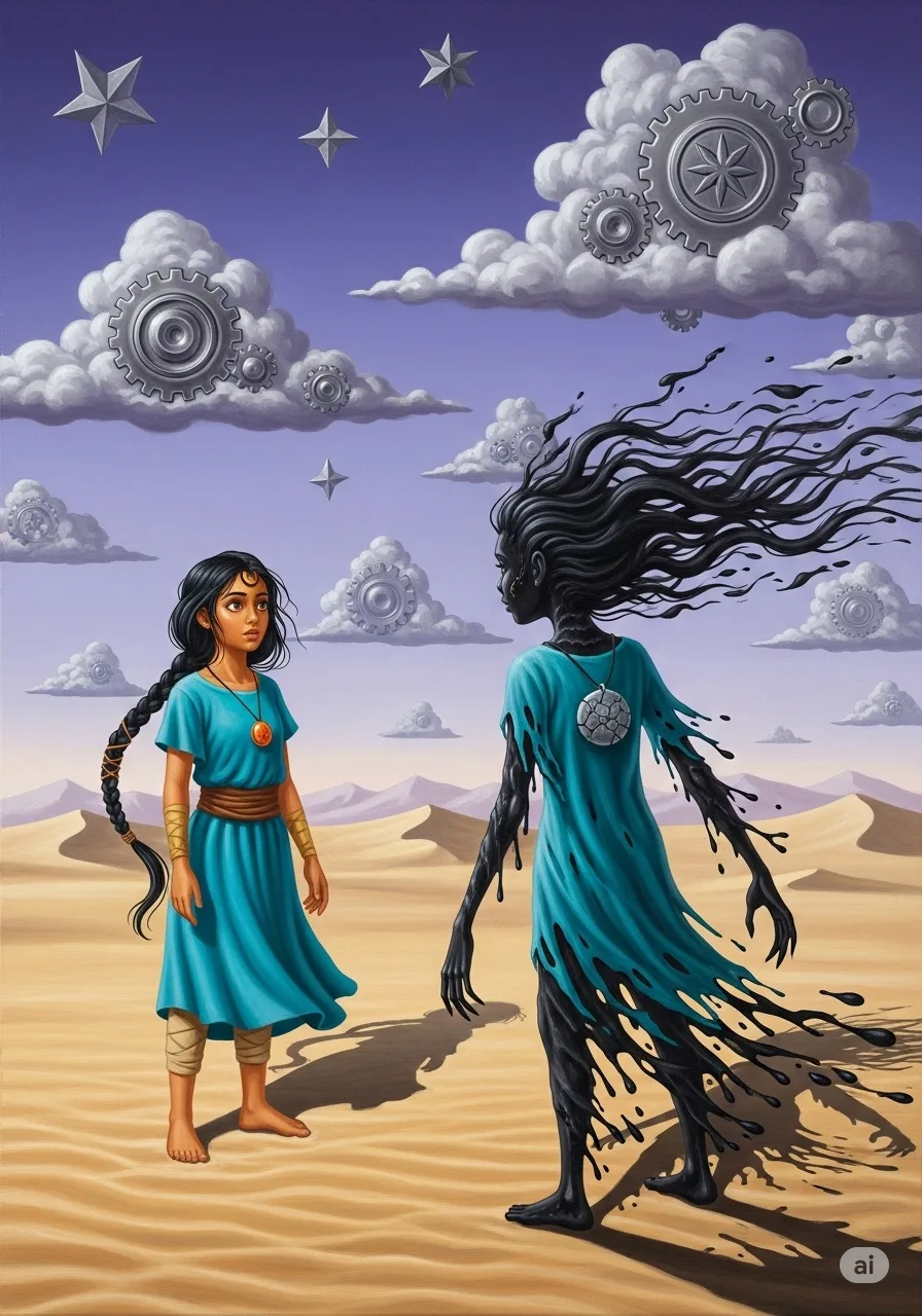 Página del libro de cuento con una imagen