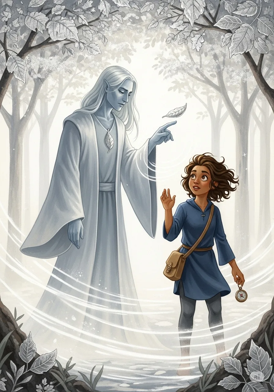 Página del libro de cuento con una imagen