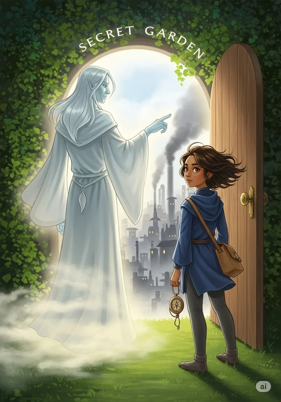 Página del libro de cuento con una imagen